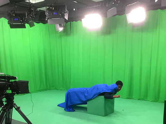 chromakey college tv studio design